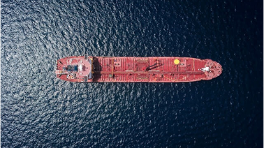 Ship on water representing scope 3 emissions