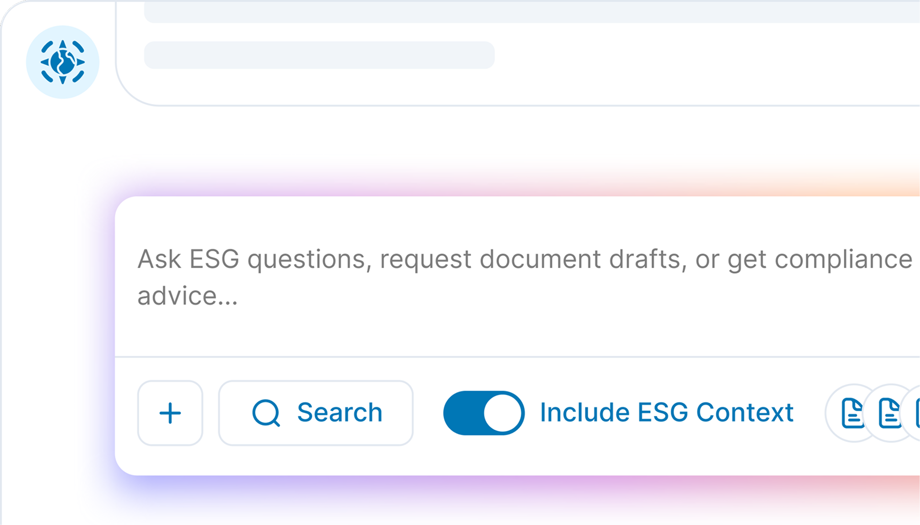 Gaia Companion Chat interface showing ESG guidance